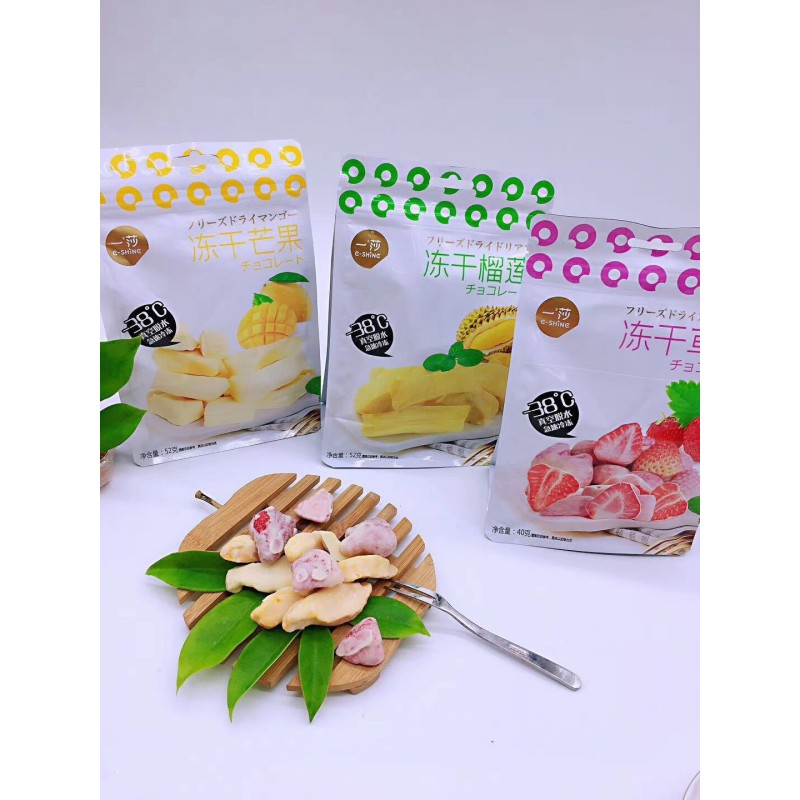 E-Shine Yisha Freeze-dried Durian Freeze-dried Strawberry Freeze-dried Mango 40g 52g Office Gift Snack Dried Fruit