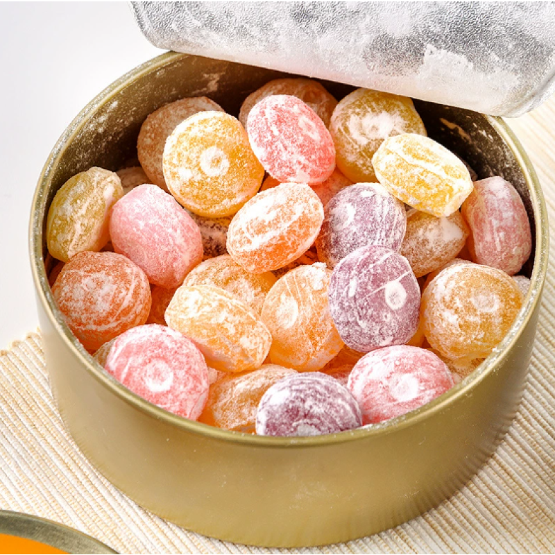 Mixed Fruit Flavored Hard Candies, Tins of Wedding Favors, Gift Boxes, Snacks for Relaxation, Gifts for Girls, Small Treats