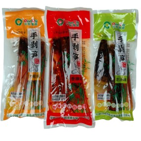 Wild Mountain Pepper, Bamboo Shoot Tip, Fresh Pickled Pepper and Bamboo Shoot Slice Open Bag Instant Snack
