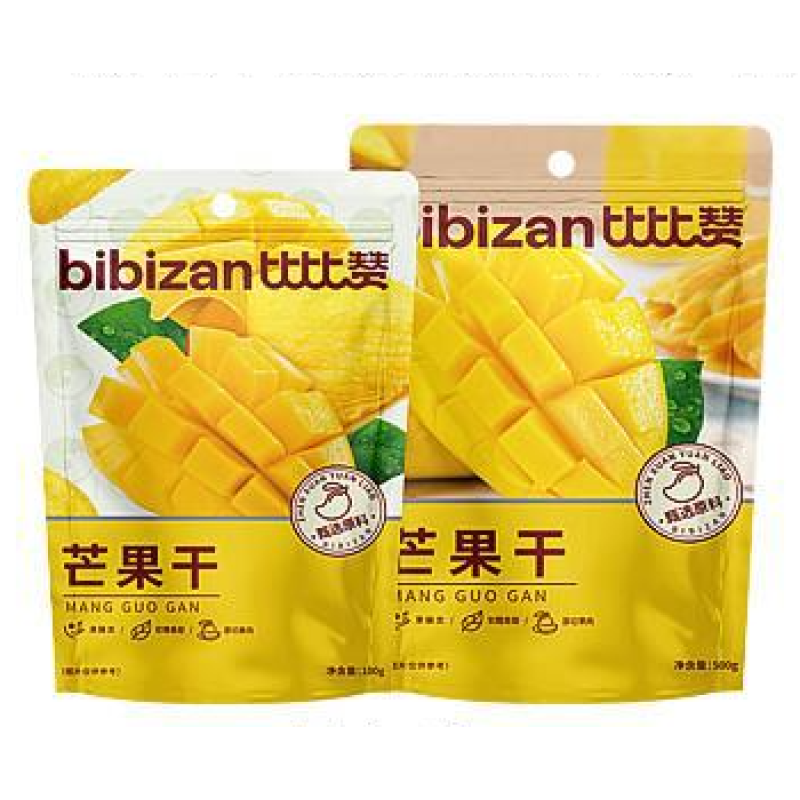 Bibi Zan Office Snacks Internet Famous Sweet Dried Mango Soft Candied Fruit Jerky in Bag Satisfying Cravings