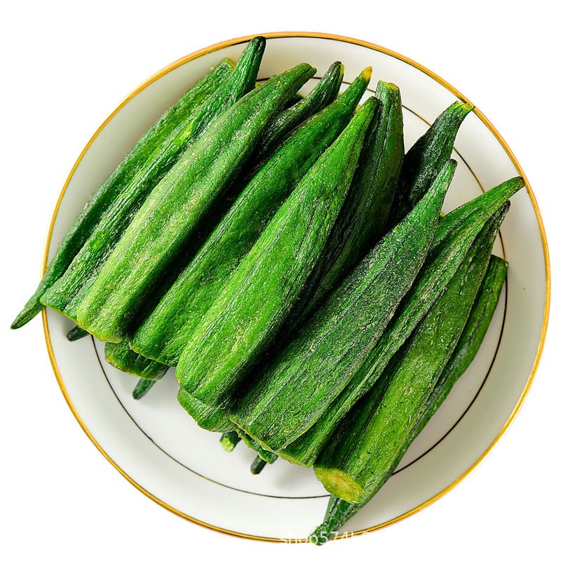 Freeze-dried Okra Vegetable Fruit and Vegetable Crisp Ready-to-eat Casual Snacks