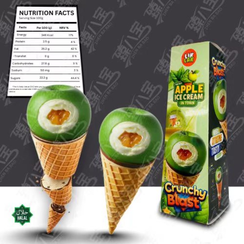LIKLAK Hot-selling Mysterious Waffle Cone Peach-Flavored Crispy Cone Ice Cream Mix Bars 115g Wholesale Factory Price
