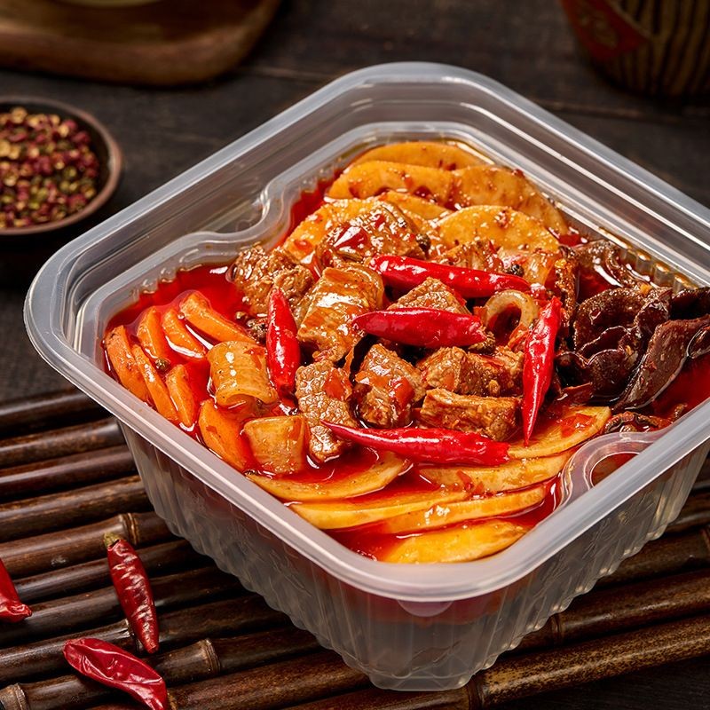 Self-Heating Hot Pot Tomato Beef Hot Pot Spicy Beef Hot Pot Lazy People Don't Need to Cook Late Night Fast Food
