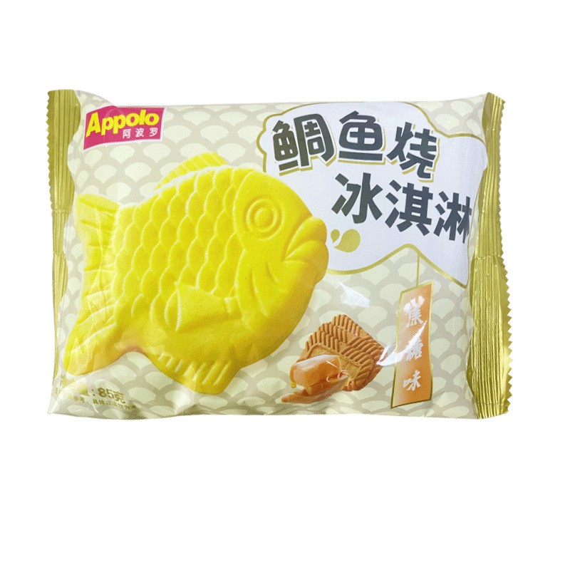 Cherry Blossom Ice Cream Snapper Crispy Cookies Milk-Added Treat in Bag Packaging