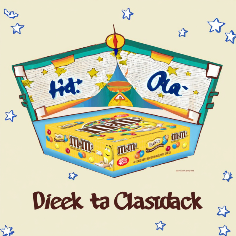 M & M Peanut Chocolate Tablet Candy 1.74 Ounce Singles Display Pack Bulk Packaging American Candy (Pack of 48)