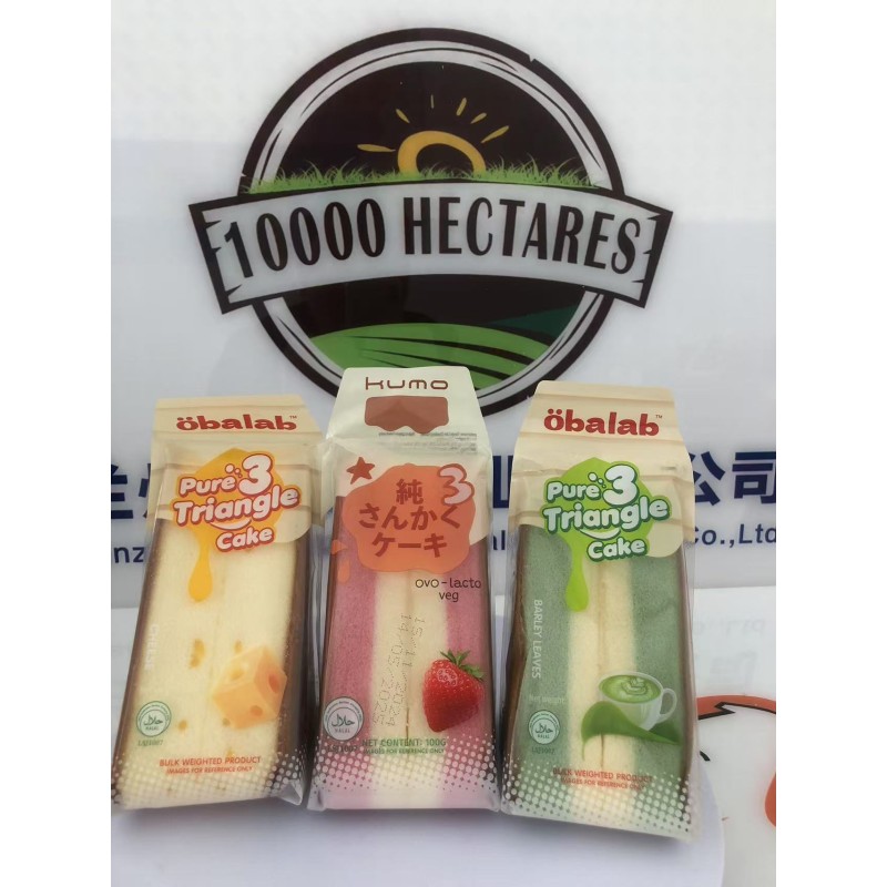 Fresh Style Triangle Barley & Wheat Cheese Cake Packaged in Bag