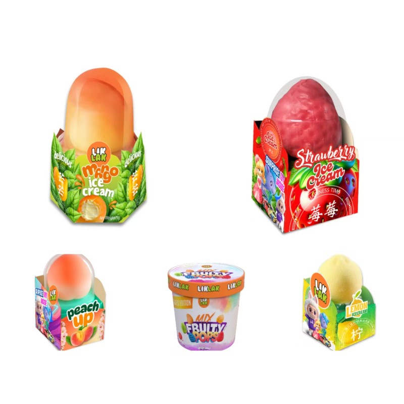 Natural 3D Grape Flavor Ice Cream with Jam Infusion Halal Certified OEM Global Hit Box Packaging