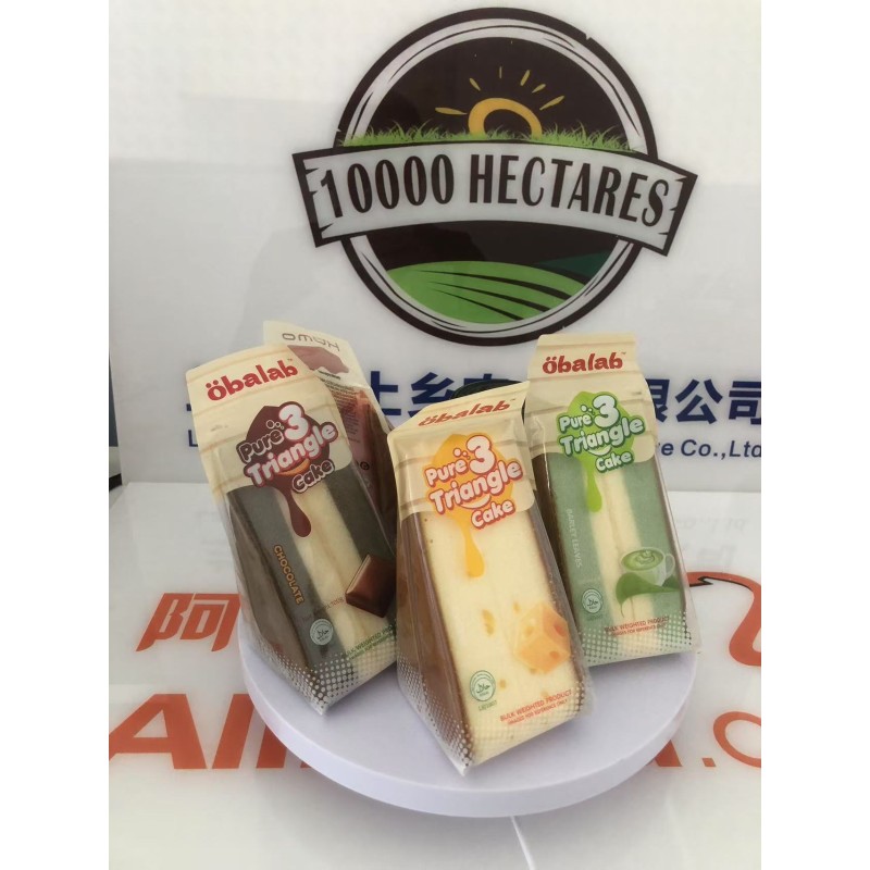 Fresh Style Triangle Barley & Wheat Cheese Cake Packaged in Bag