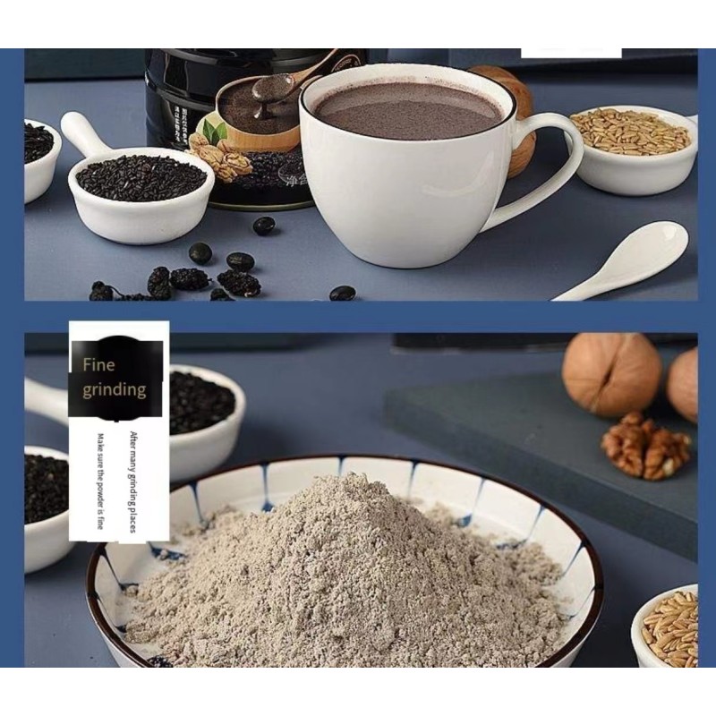 Black Sesame, Walnut, Mulberry Powder, Sesame Seed  No Cane Sugar AddedS Esame Paste 500g