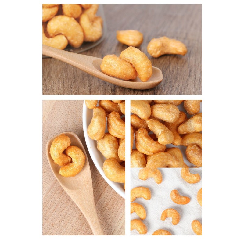Manufacturer Direct Roasted Salt Cashews High Quality Natural Healthy Snacks Baked Salted Peanut Varieties Bulk Packaging