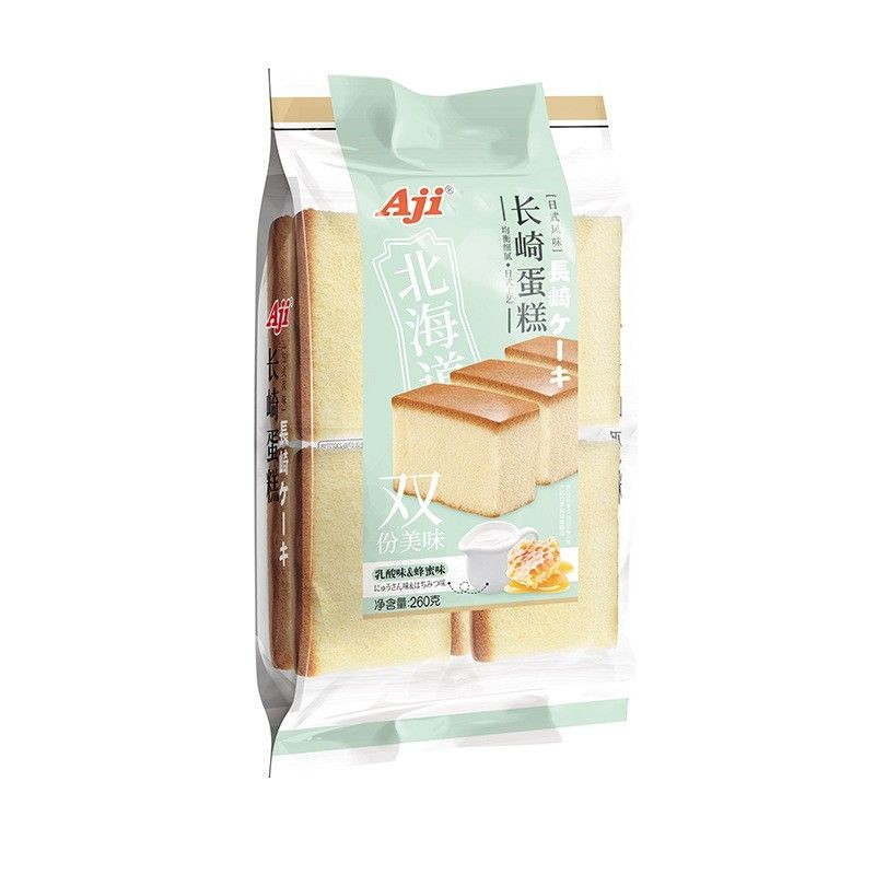 AJI Sponge Cake Aji Cake Flavored With Honey and Yogurt Weight 260 Grams AJI Castella Cake