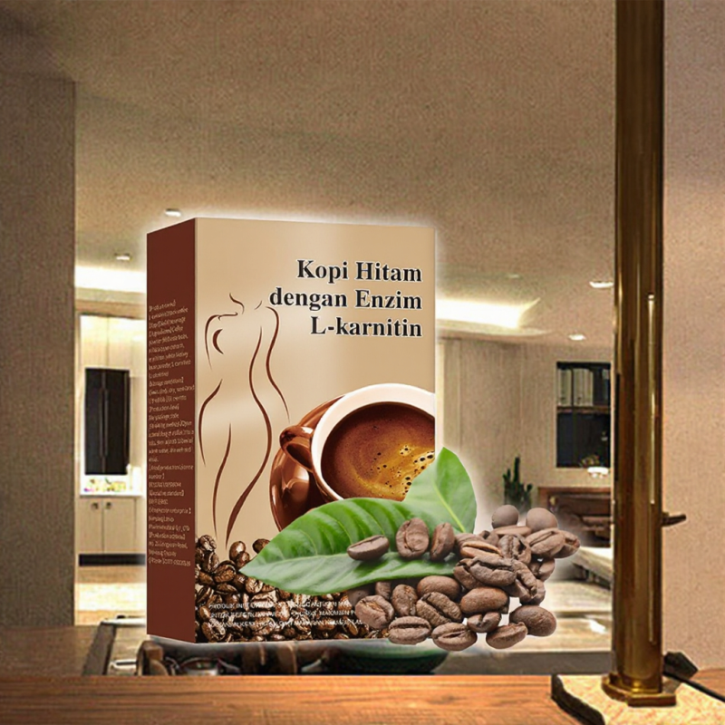 L-Carnitine Sweet Instant Coffee Black Chocolate Flavor Sugar-Free Powder Form for Slimming for Foreign Trade Box Packaging Bag