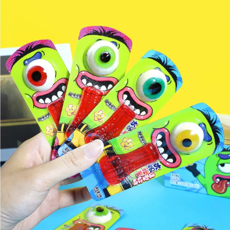 Big-eyed Monster Tongue Candy Fruit-flavored Gummy Halloween Candy Fun Snacks