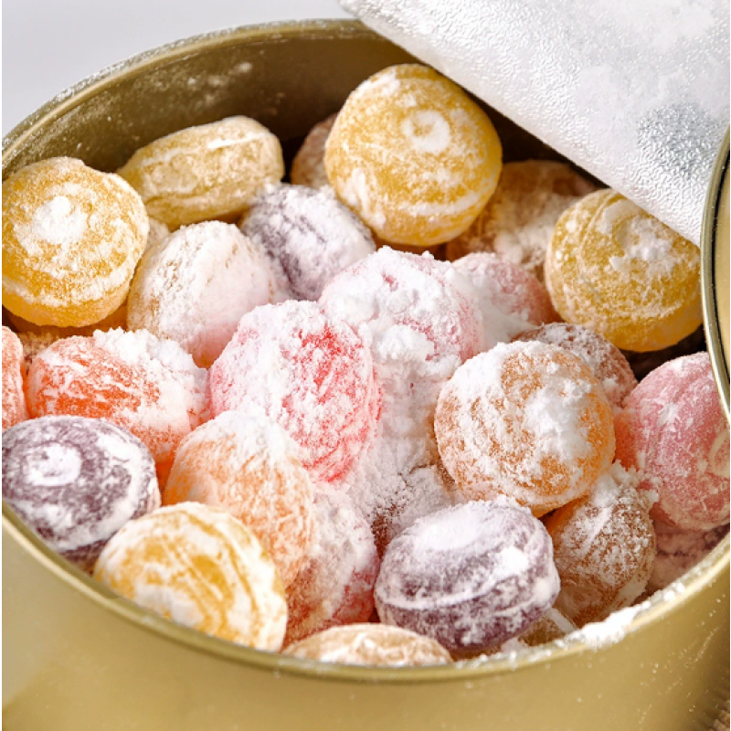 Mixed Fruit Flavored Hard Candies, Tins of Wedding Favors, Gift Boxes, Snacks for Relaxation, Gifts for Girls, Small Treats