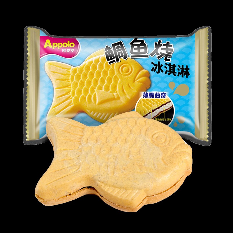 Cherry Blossom Ice Cream Snapper Crispy Cookies Milk-Added Treat in Bag Packaging
