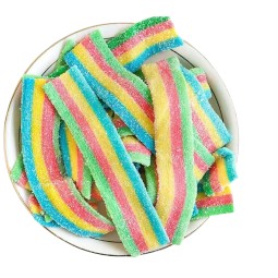 Factory Direct Sour Belt Gummy 1kg Bulk Chewy Candy Halal Flavored with Fruity Sugar