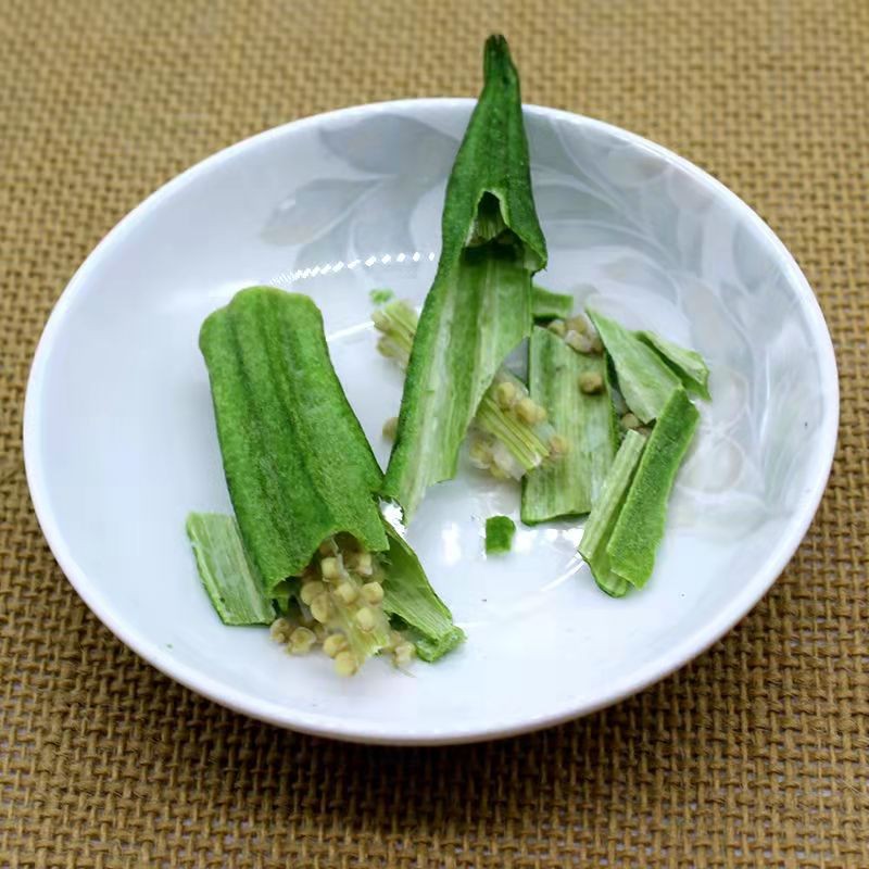 Wholesale Vacuum Fried Dried Vegetables Okra Chips Healthy Organic Snacks