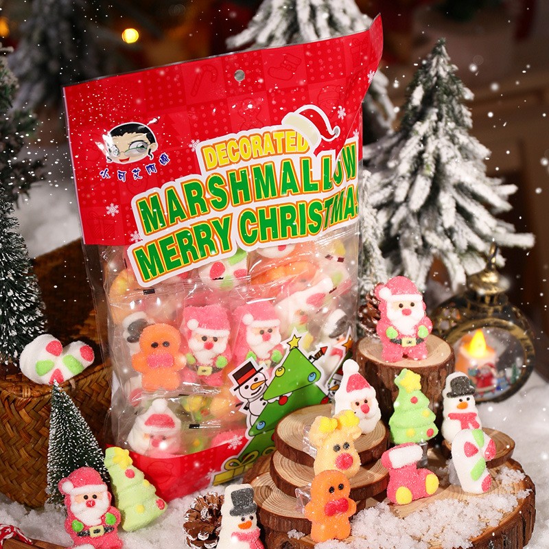 Christmas Cotton Candy Fruity Santa Claus Gummies Cute Internet Celebrity Gift Internet Celebrity for Christmas Eve Decorations