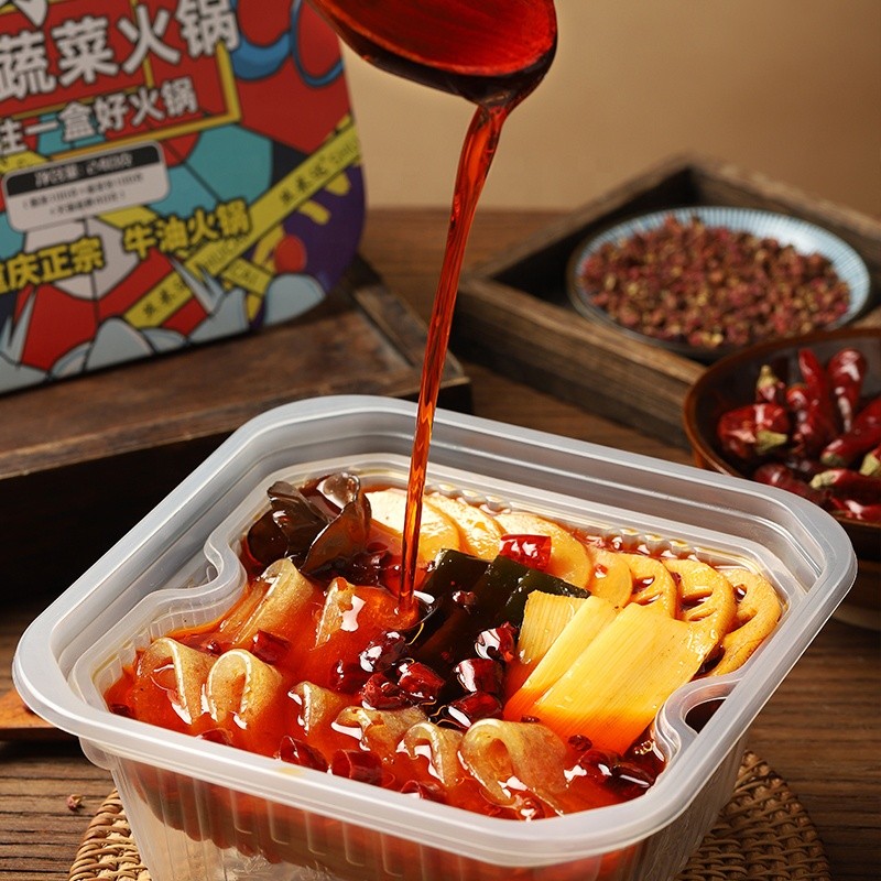 Laweike Simida 240g Wholesale Spicy Flavor Meal Self Heating Vegetables Instant Hot Pot Food