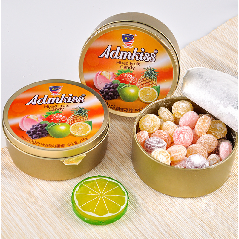 Mixed Fruit Flavored Hard Candies, Tins of Wedding Favors, Gift Boxes, Snacks for Relaxation, Gifts for Girls, Small Treats