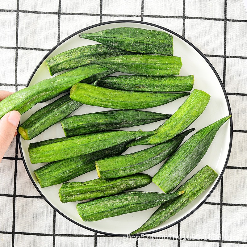 Freeze-dried Okra Vegetable Fruit and Vegetable Crisp Ready-to-eat Casual Snacks