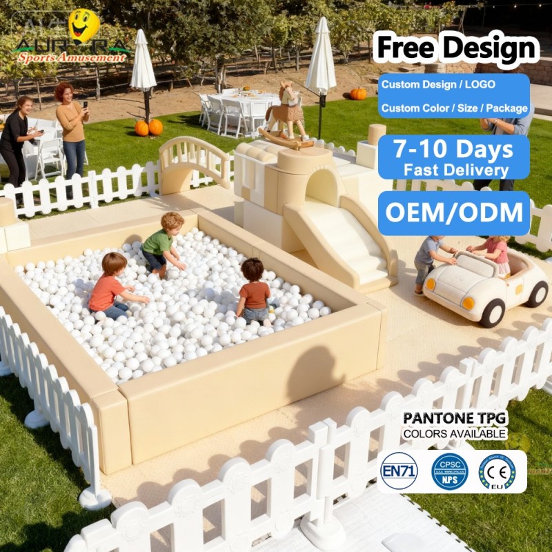 Soft Play Equipment Factory - Toddler Ball Pit Slide Pyramid Climbing