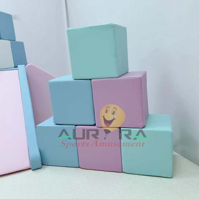 Soft Play Blocks Manufacturer - Commercial Purple Mint Color Toys