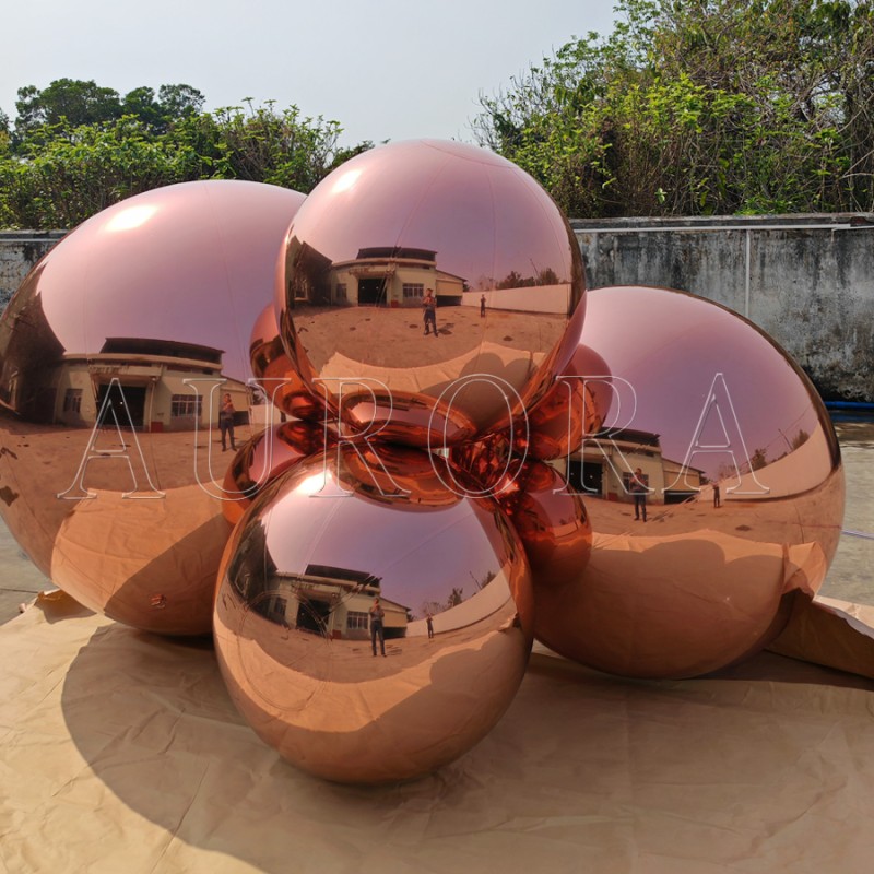 Inflatable Globe Supplier - Gold Large Mirror Sphere Air Sealed