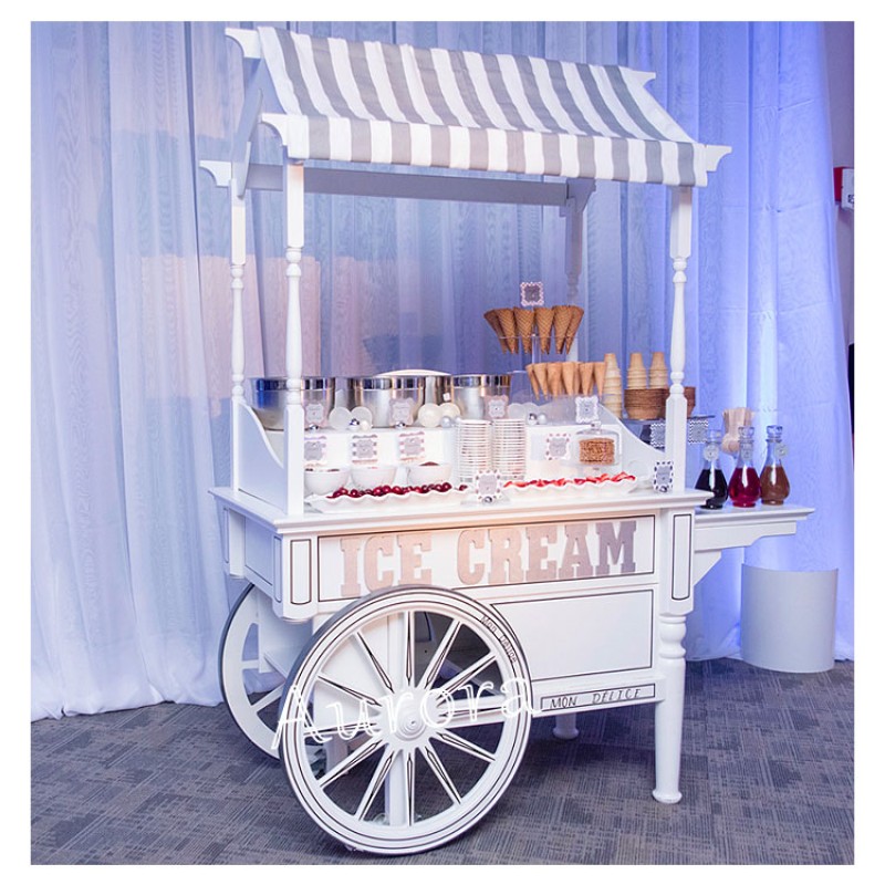 Food Cart Manufacturer - Party Rental Dessert Cart with Wheels