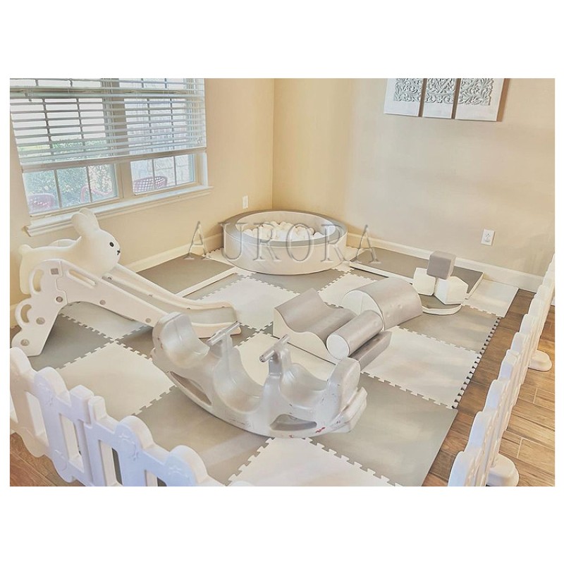 Indoor Playground Factory - Commercial White Climber Bounce House Set