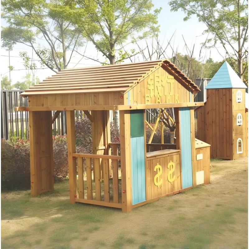 Playground Equipment Manufacturer - Castle Themed Red Blue PE Board