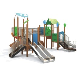 Natural Playground Manufacturer - Wooden Climber Elements Eco Conscious