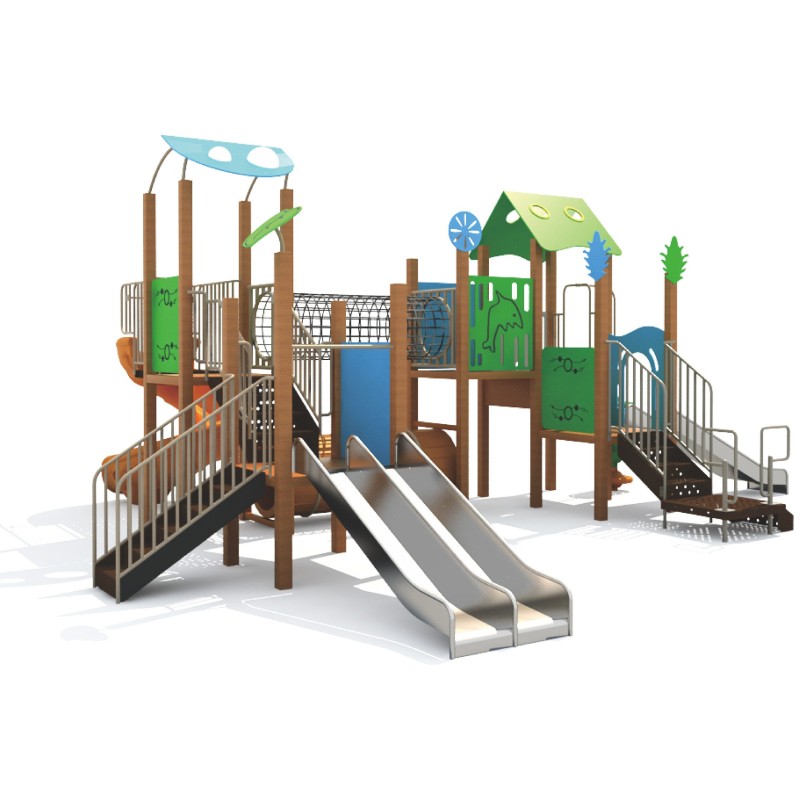 Natural Playground Manufacturer - Wooden Climber Elements Eco Conscious