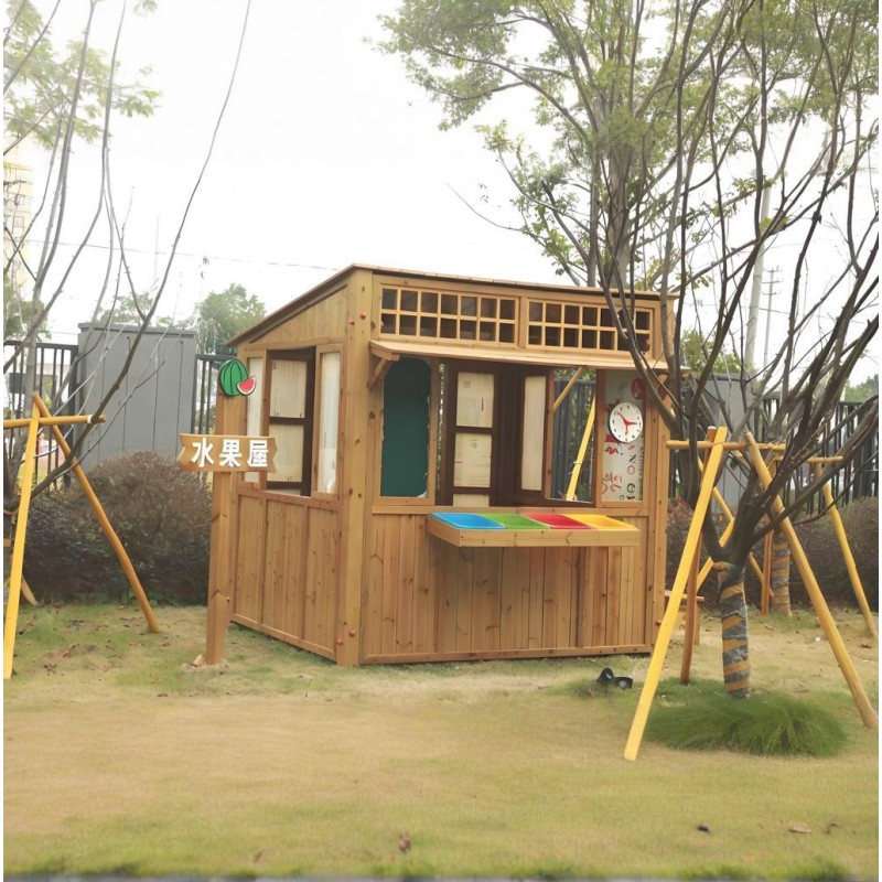 Playground Equipment Manufacturer - Castle Themed Red Blue PE Board