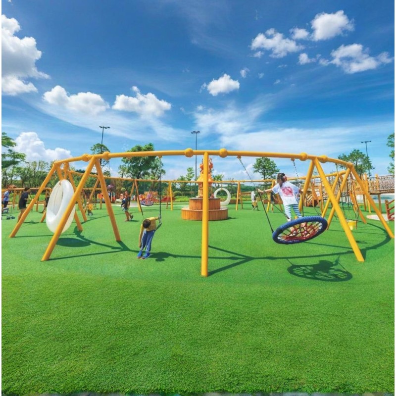 Swing Set Factory - Budget Friendly Metal Swing Set Compact Yards