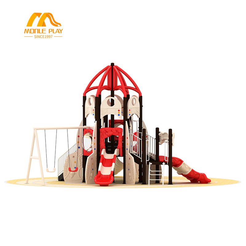 Backyard Playground Supplier - Affordable Combo Slide Climber Umbrella
