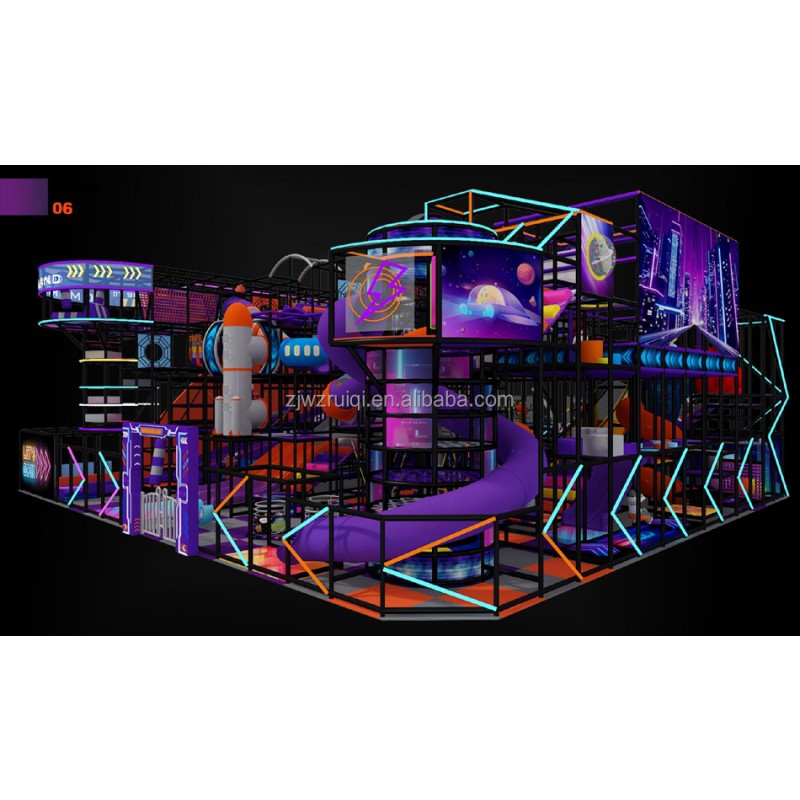 Amusement Center Factory - Trendy Neon Mini City Maze