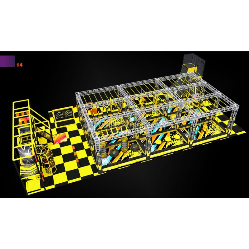 Amusement Center Factory - Trendy Neon Mini City Maze