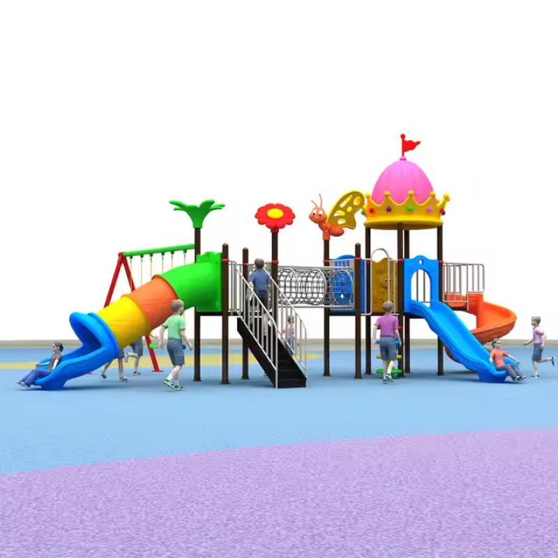 Playground Equipment Factory - Children Playhouse Slide Set