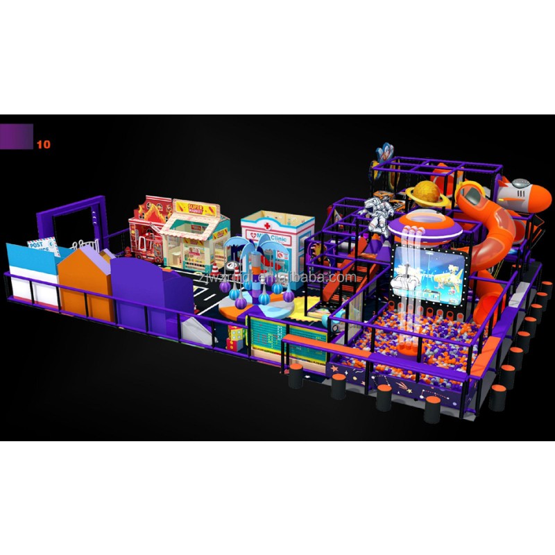 Amusement Center Factory - Trendy Neon Mini City Maze