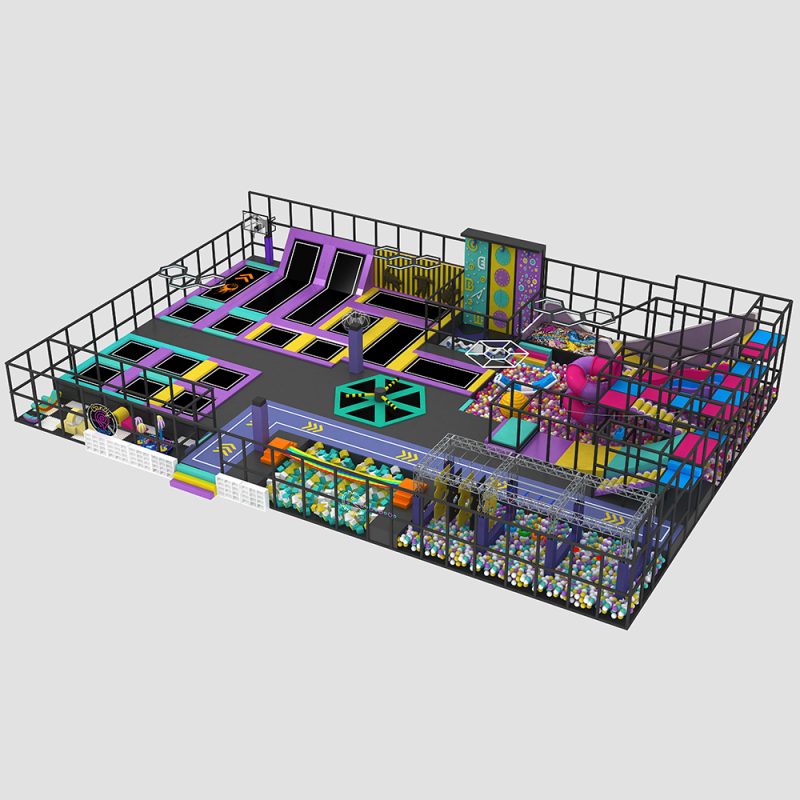 Indoor Playground Factory - Saudi 3000 Sqm Trampoline Park Jumping Sports