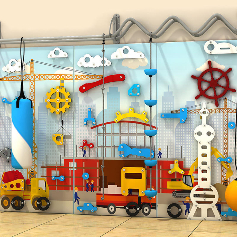 Climbing Wall Supplier - Safe Kids Indoor Climbing Wall Slide Rings