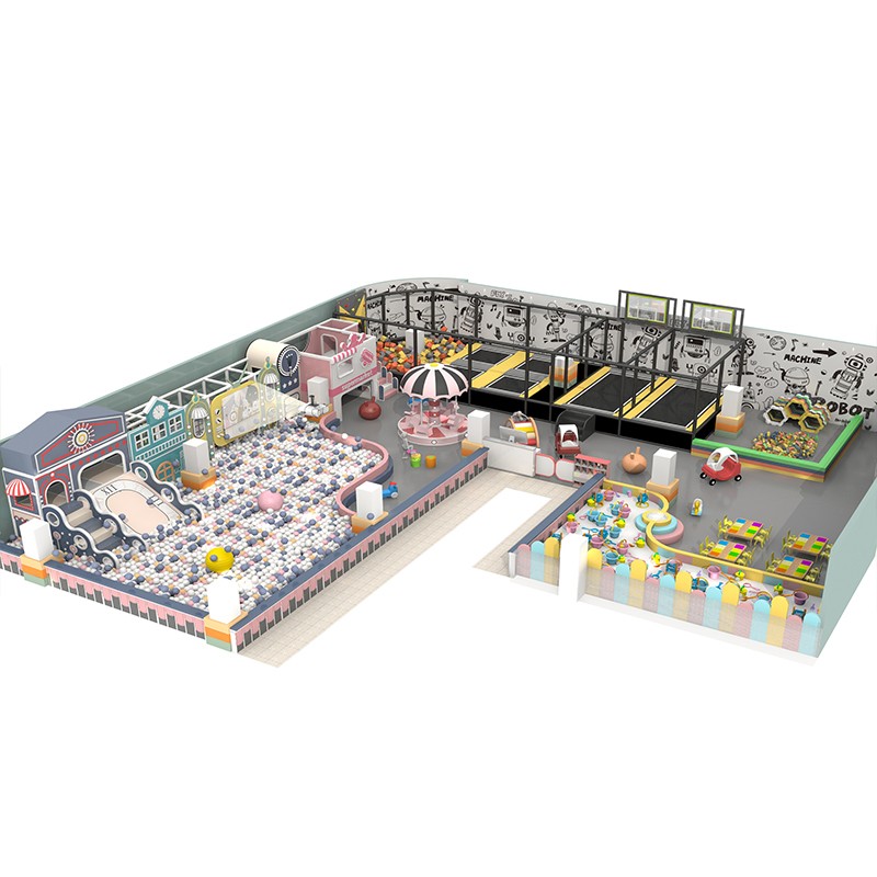 Family Entertainment Factory - Large 300 Sqm Trampoline Park Foam Pit