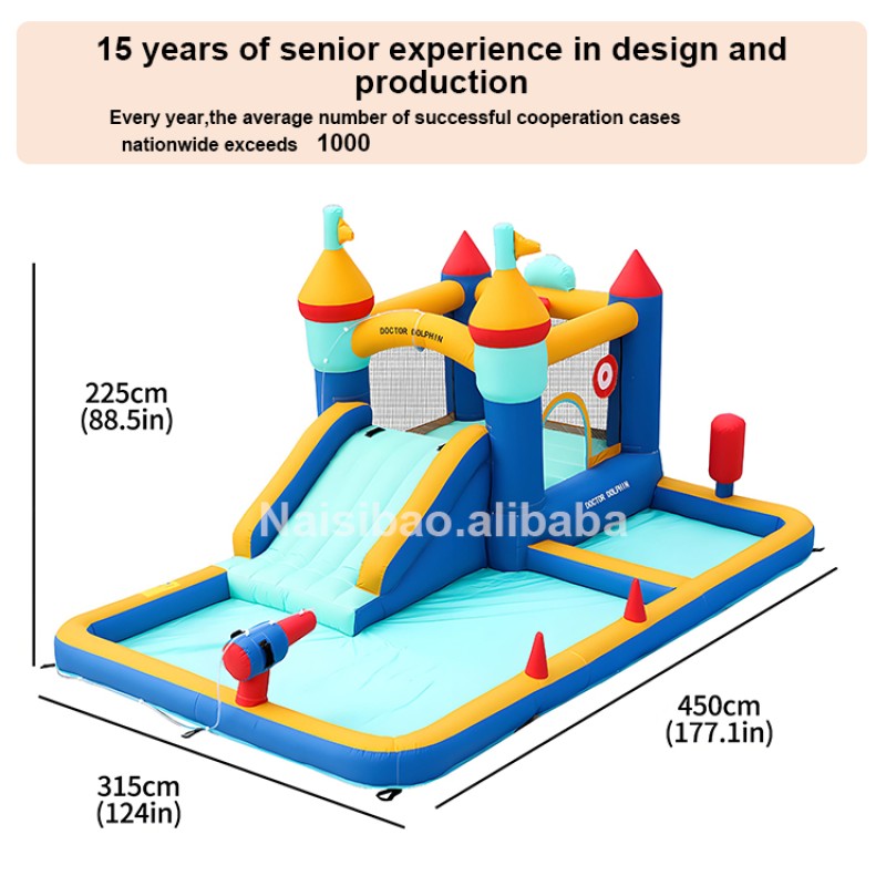 Bounce House Supplier - Colorful Inflatable Games Safety Netting Castle