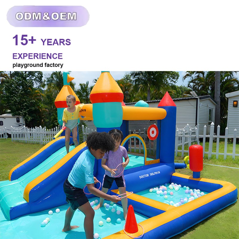 Bounce House Supplier - Colorful Inflatable Games Safety Netting Castle