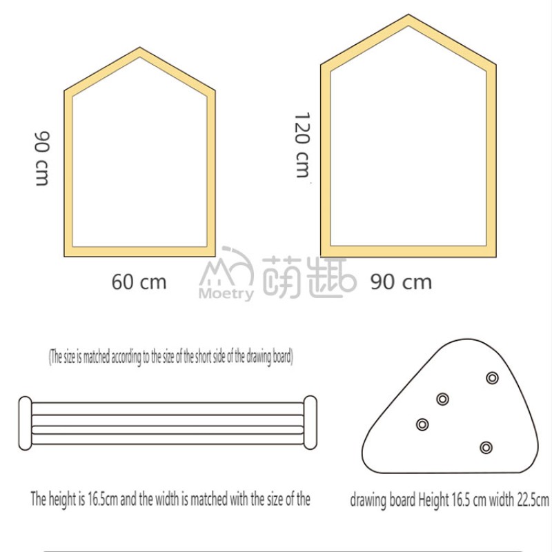 Art Easel Factory - Moetry 3-in-1 Wooden Art Easel Magnetic