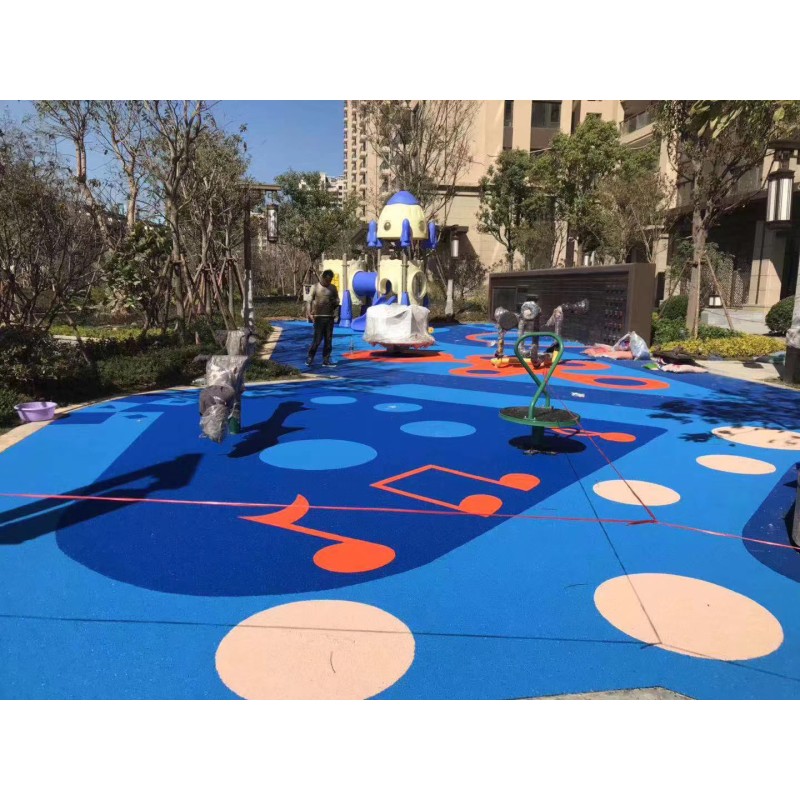 Rubber Floor Manufacturer - Moetry Playground Rubber Floor Customizable