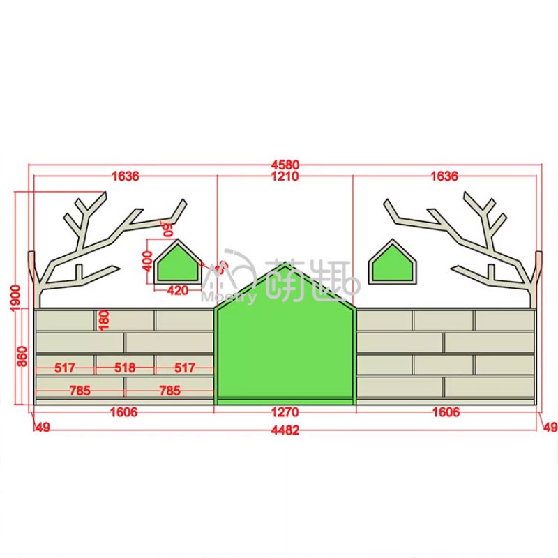 Library Design Supplier - Moetry Kindergarten Modern Reading Room Tree House