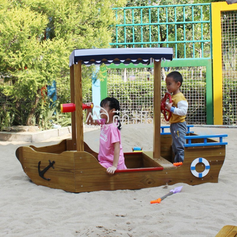 Pirate Boat Manufacturer - Moetry Kids Wooden Pirate Boat Sandbox