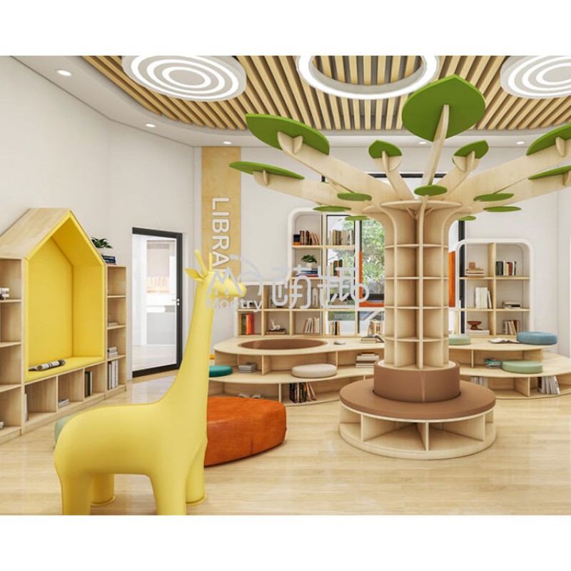 Bookshelf Supplier - Custom Tree Shaped Bookshelf Library Furniture